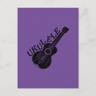 Carte Postale Texte et image d'ukulélé