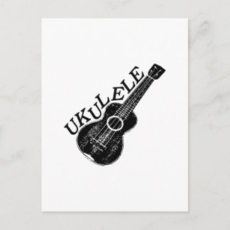 Carte Postale Texte Et Image Ukulele