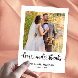 Carte Postale Texte et photo de script simple | Remerciement de 