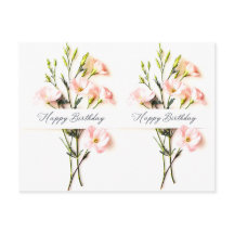 Texte manuscrit élégant floral anniversaire
