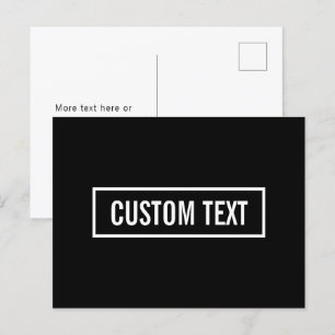 Carte Postale Texte modifiable moderne dans le cadre style logo 