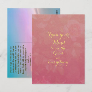 Carte Postale Texte Or Citation Positive Voir Bon En Tout