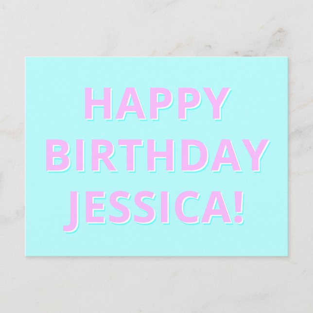 Carte Postale Texte personnalisable Joyeux Anniversaire à tout n (Devant)