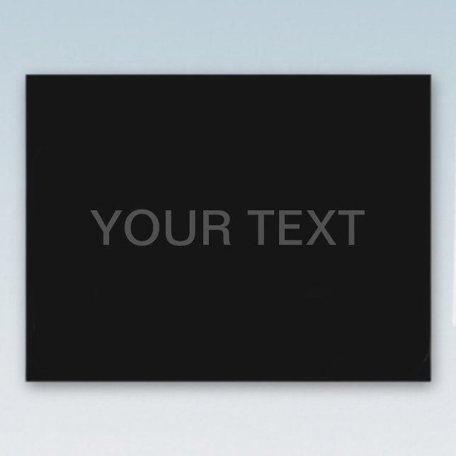 Carte Postale Texte personnalisable | Noir Moderne Gras & Gris F (Créateur téléchargé)
