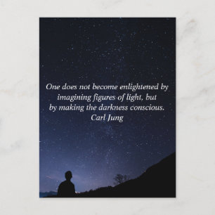 Carte Postale Texte personnalisé Carl Jung Enlighted Conscious C