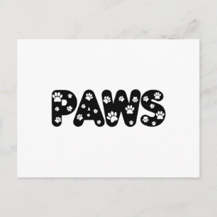 Carte Postale Texte personnalisé des pattes de chien
