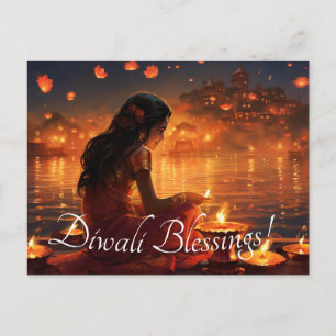 Carte Postale Texte personnalisé 🤩 Joyeux Diwali