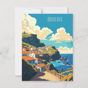 Carte Postale Texte personnalisé Madeira Portugal