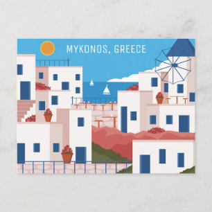 Carte Postale Texte personnalisé Mykonos Grèce