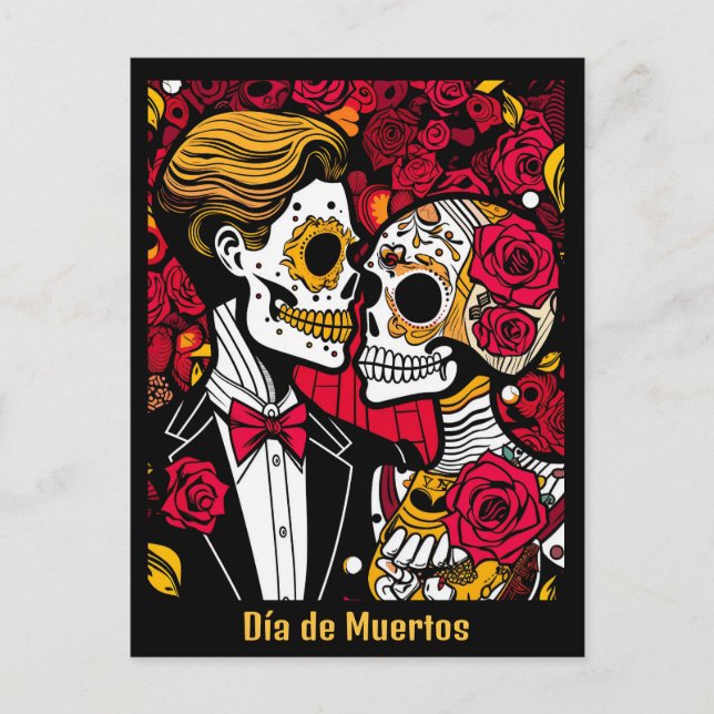 Carte Postale Texte personnalisé 💀 Pop Jour des morts (Devant)