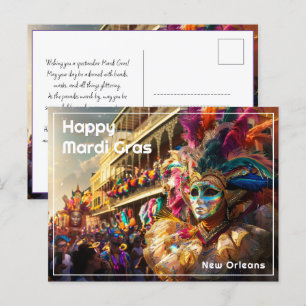 Carte Postale Texte Personnalisé Royal Regalia : Mardi Gras Extr