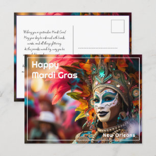 Carte Postale Texte Personnalisé Royal Regalia : Mardi Gras Extr