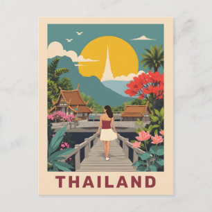 Carte Postale Texte personnalisé Thaïlande
