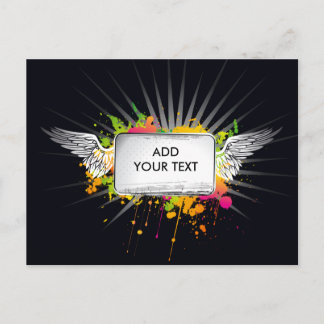 Carte Postale Texte volant