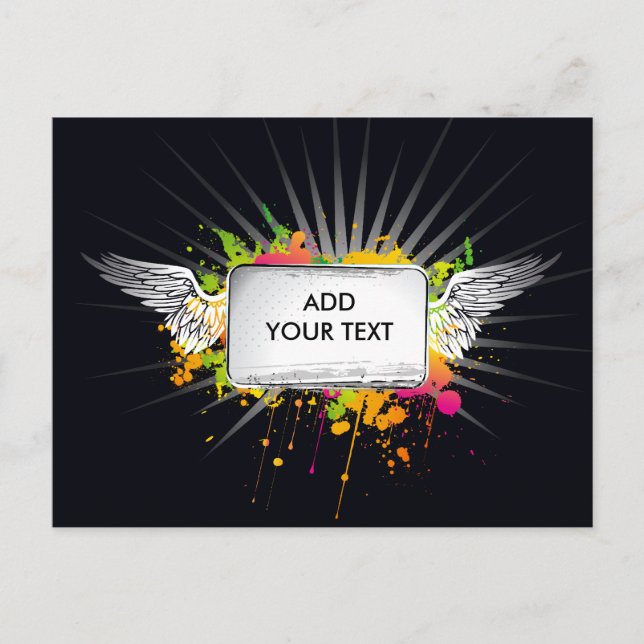 Carte Postale Texte volant (Devant)