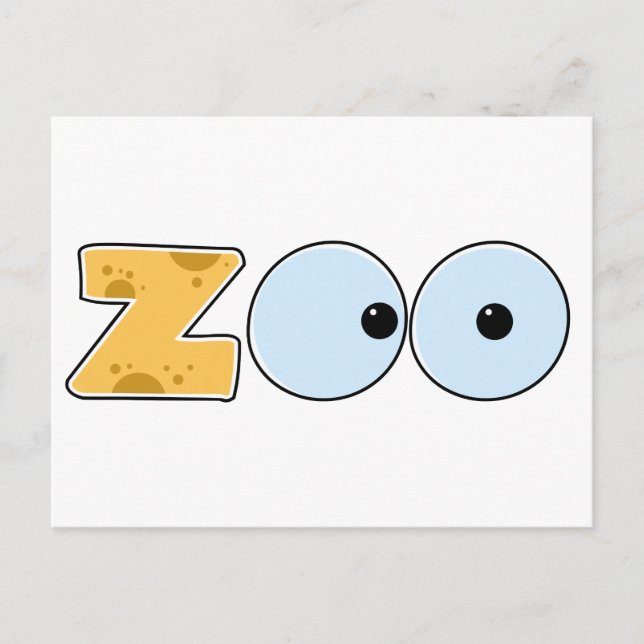 Carte Postale Texte ZOO du dessin (Devant)