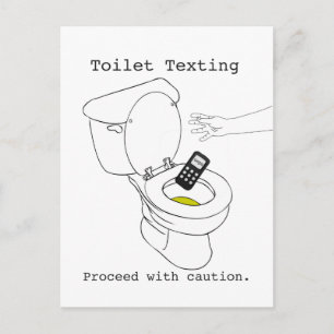 Carte Postale Textes des toilettes