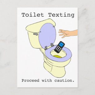 Carte Postale Textes des toilettes