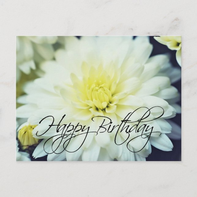 Carte Postale Texturé Chrysanthemum Joyable Anniversaire (Devant)