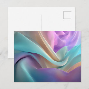 Carte Postale Texture de tissu abstrait dans des tons pastel