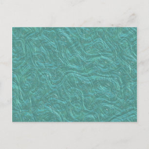 Carte Postale Texture de verre vert turquoise unique gravée à l'