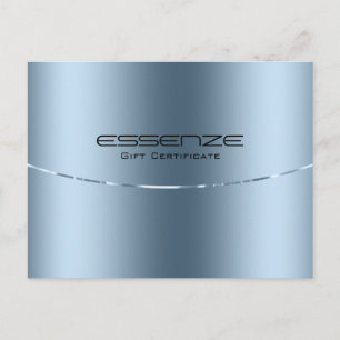 Carte Postale Texture métallique bleue moderne minimaliste