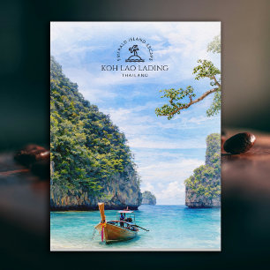 Carte Postale Thaïlande, île de Koh Lao Lading   Aquarelle 