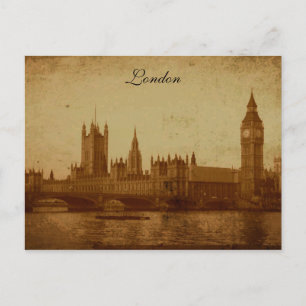 Carte Postale Thames et Parlement de Londres
