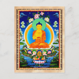 Carte Postale Thangka oriental cool Prabhutaratna Bouddha