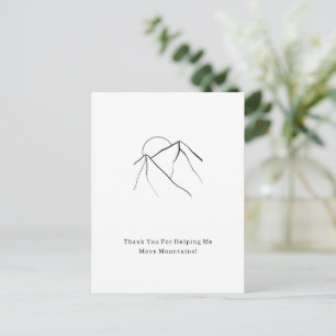 Carte Postale Thank You For Moving Mountains Quote Card