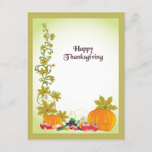 Carte postale Thankesgiving personnalisée