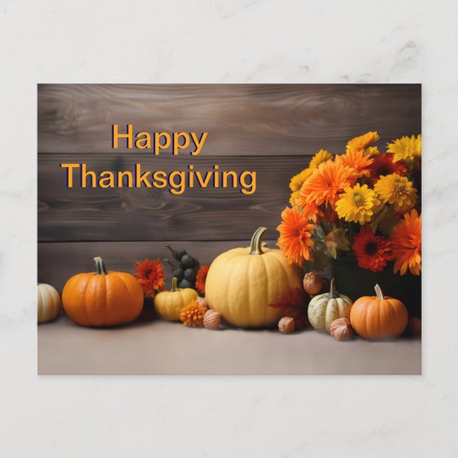 Carte postale Thankesgiving traditionnelle (Devant)