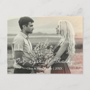 Carte Postale Thanks Wedding Thank You Postcard