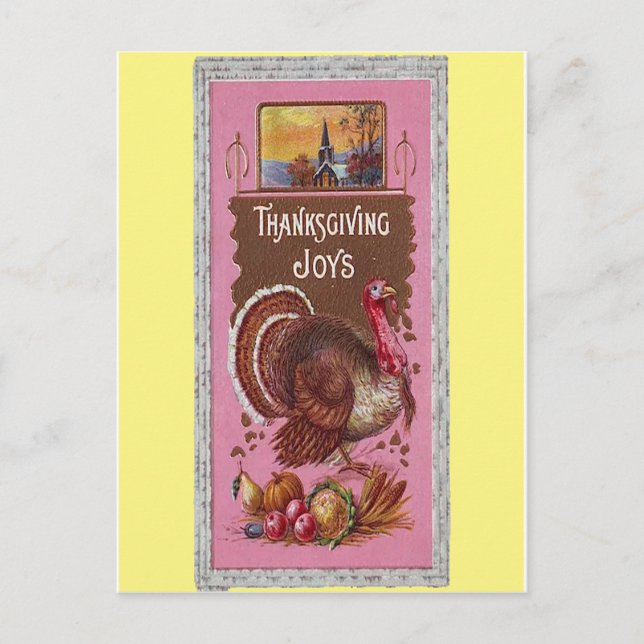 Carte Postale Thanksgiving avec la Turquie 1917 (Devant)