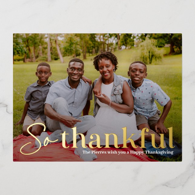 Carte postale Thanksgiving Photo Foil (Recto)