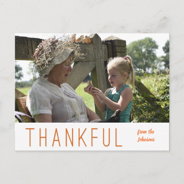 Carte Postale Thanksgiving Photocard Téléchargez votre propre ph (Devant)