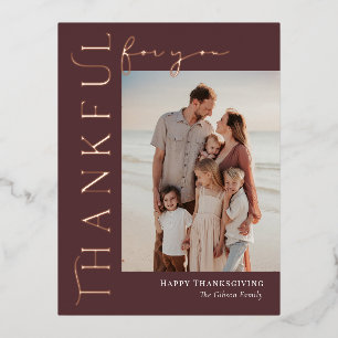 Carte postale Thanksgiving Side Foil