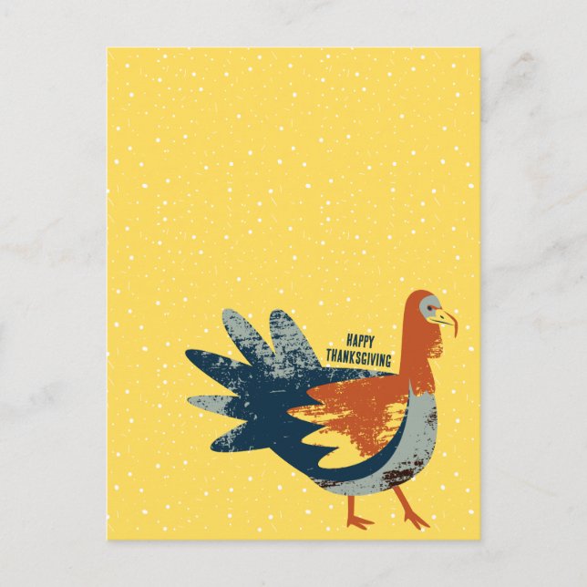Carte Postale Thanksgiving Turkey Bird (Devant)