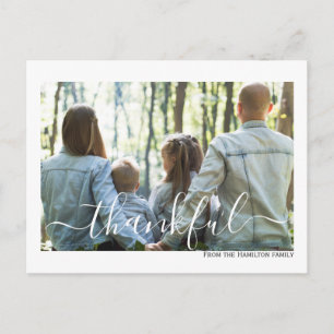 Carte Postale Thanksgiving Typography Photo personnalisée