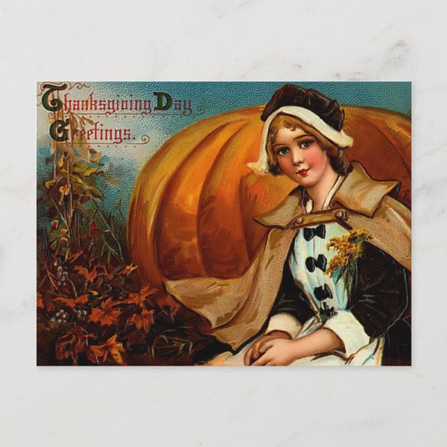 Carte postale Thanksgiving vintage (Devant)