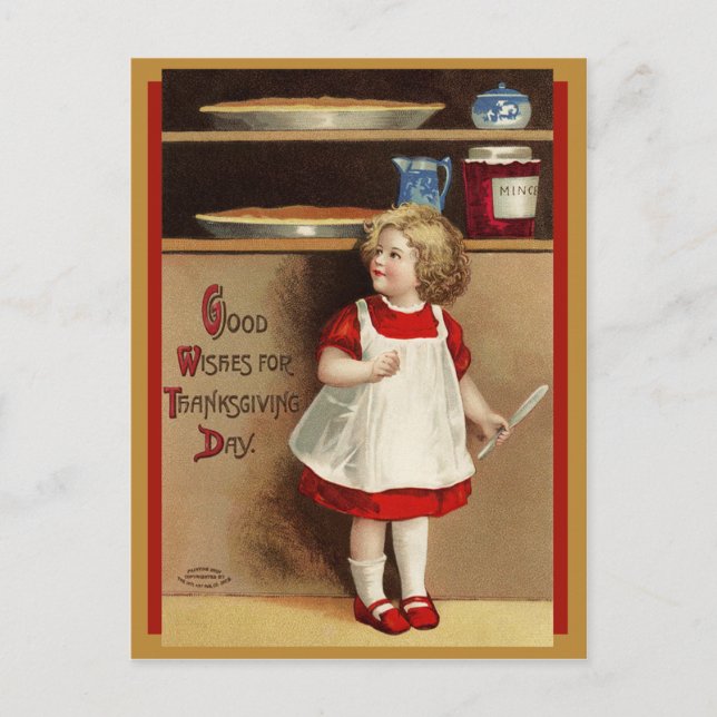 Carte postale Thanksgiving vintage (Devant)