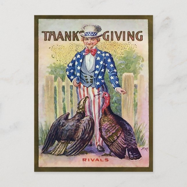 Carte postale Thanksgiving vintage (Devant)