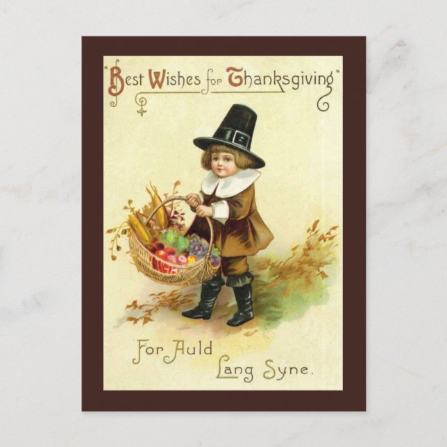 Carte postale Thanksgiving vintage (Devant)