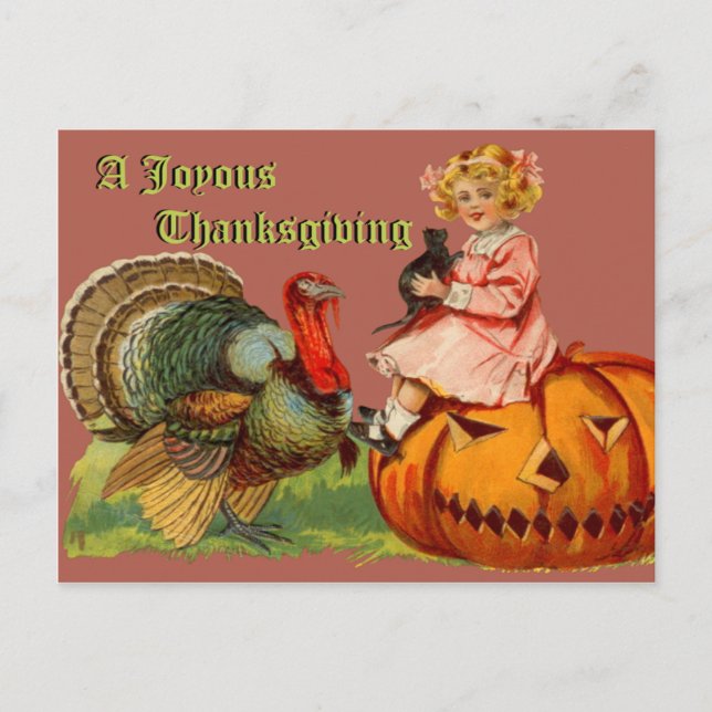 Carte postale Thanksgiving vintage (Devant)