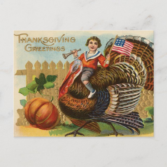 Carte postale Thanksgiving vintage (Devant)
