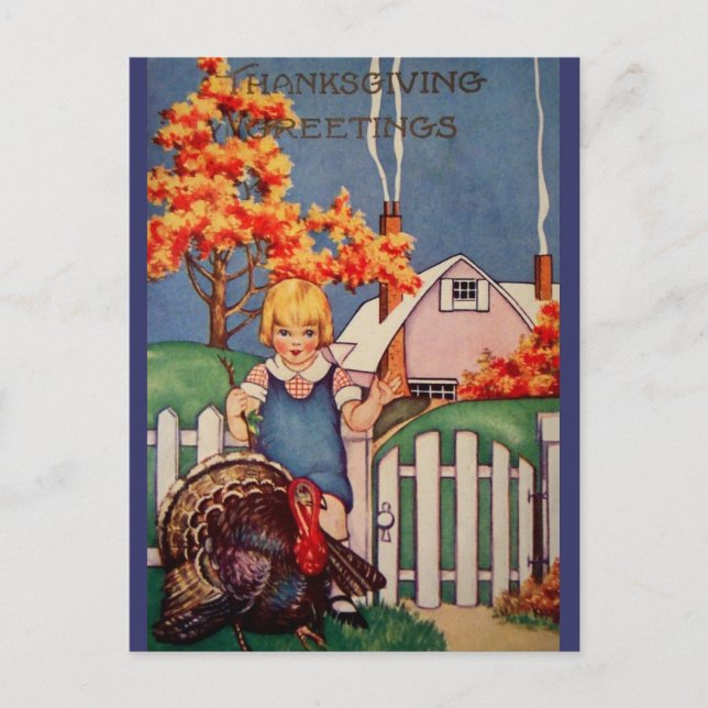 Carte postale Thanksgiving vintage (Devant)