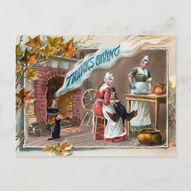 Carte postale Thanksgiving vintage (Devant)