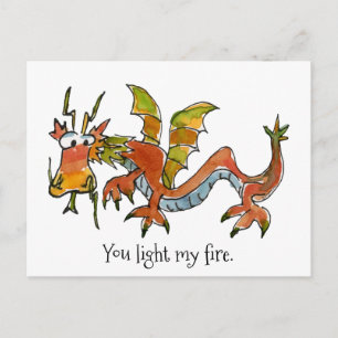 Carte Postale Thare Be Dragons