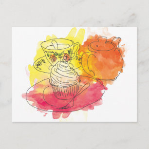 Carte Postale Thé anglais après-midi