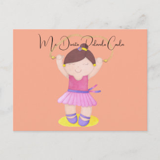 Carte Postale The Ballerina Jumping Rope 